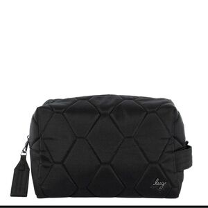Lug Bumper Cosmetic Case. Brushed Black. NWT